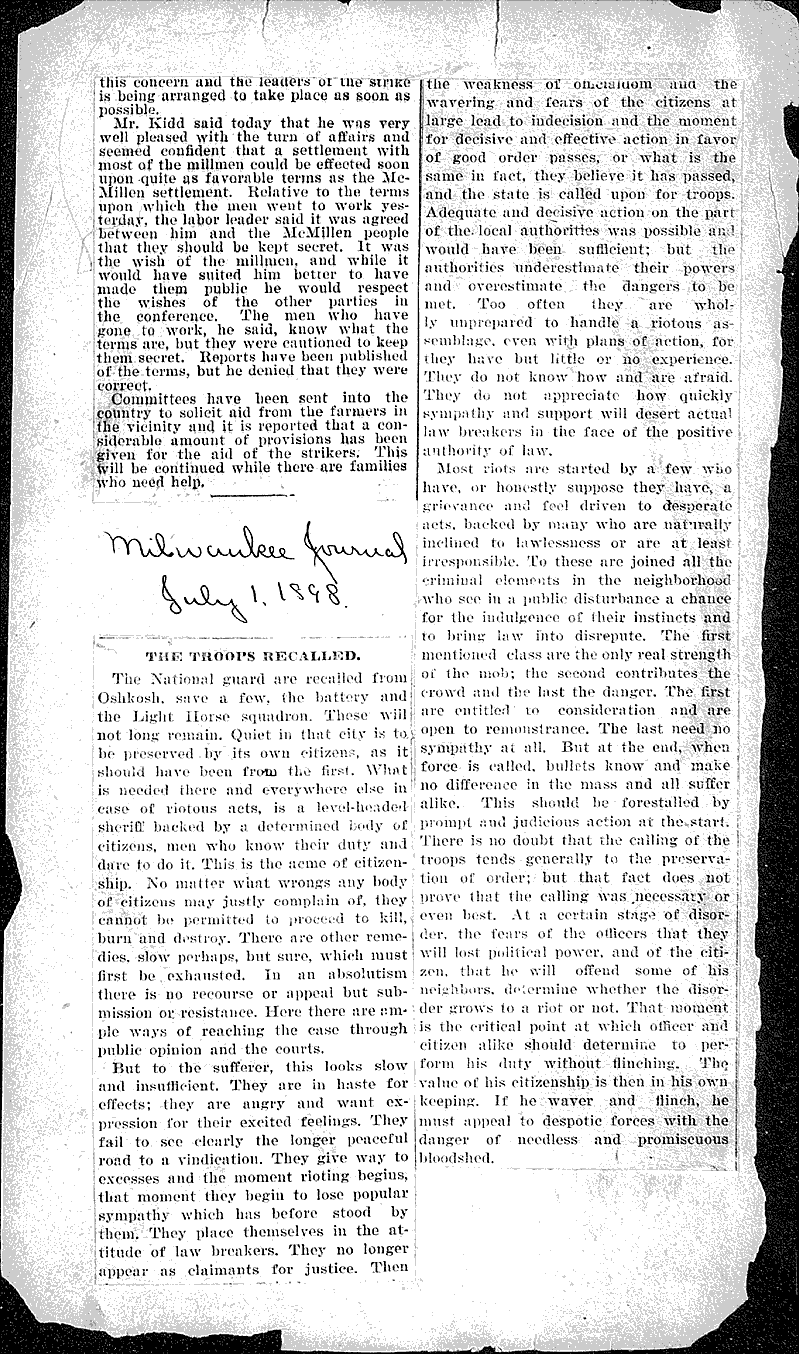 Source: Milwaukee Sentinel Topics: Social and Political Movements Date: 1898-06-24