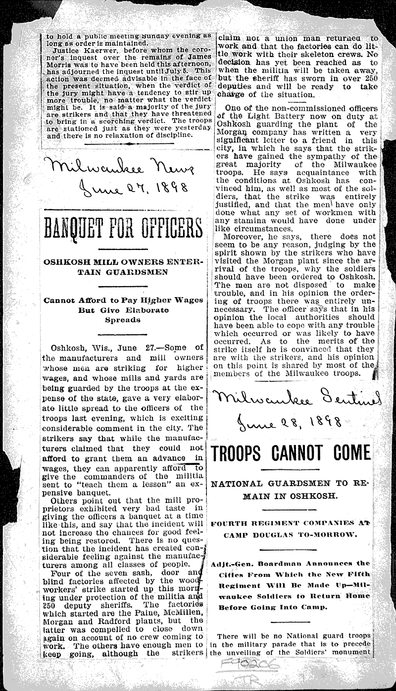 Source: Milwaukee Sentinel Topics: Social and Political Movements Date: 1898-06-24