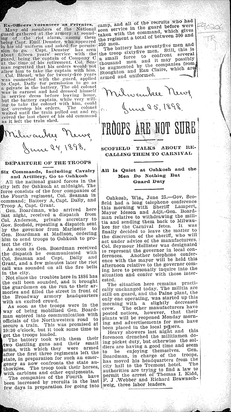  Source: Milwaukee Sentinel Topics: Social and Political Movements Date: 1898-06-24