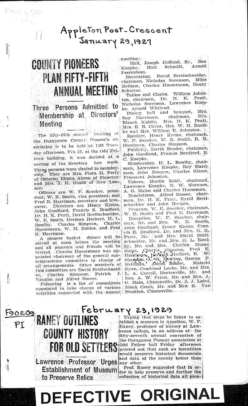  Source: Appleton Post-Crescent Topics: Social and Political Movements Date: 1929-02-23