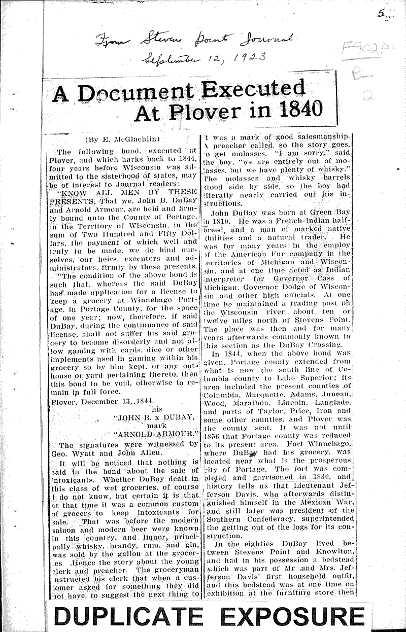  Source: Stevens Point Journal Topics: Industry Date: 1923-09-12