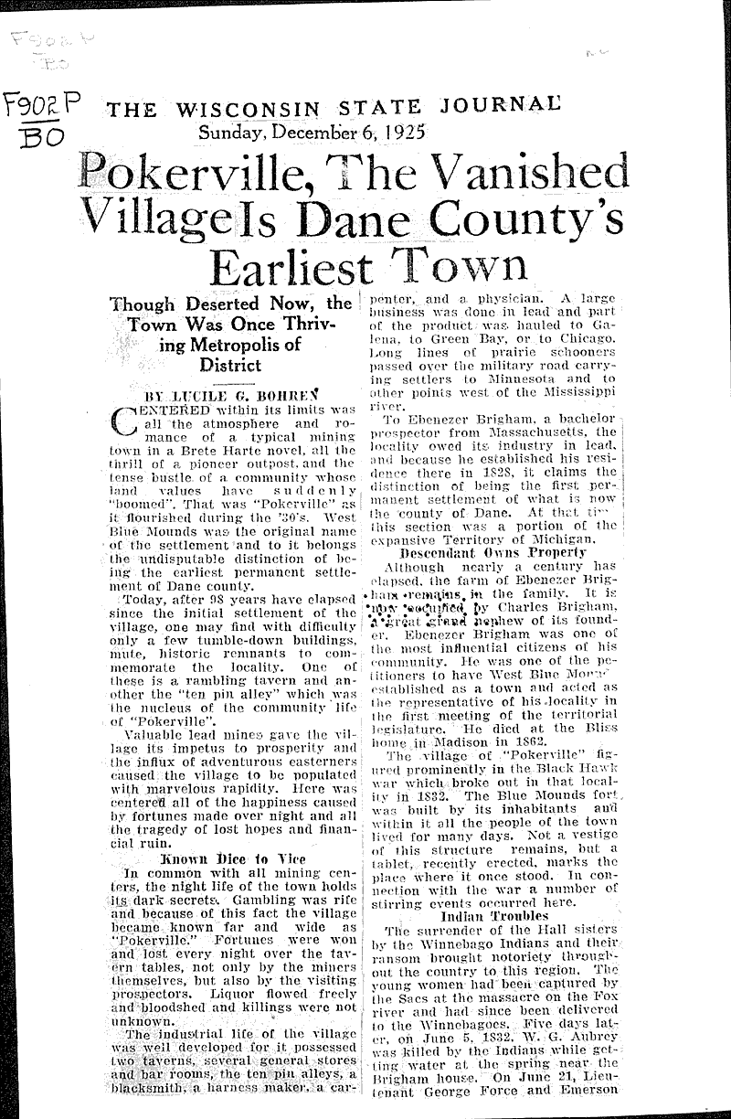  Source: Wisconsin State Journal Date: 1925-12-06