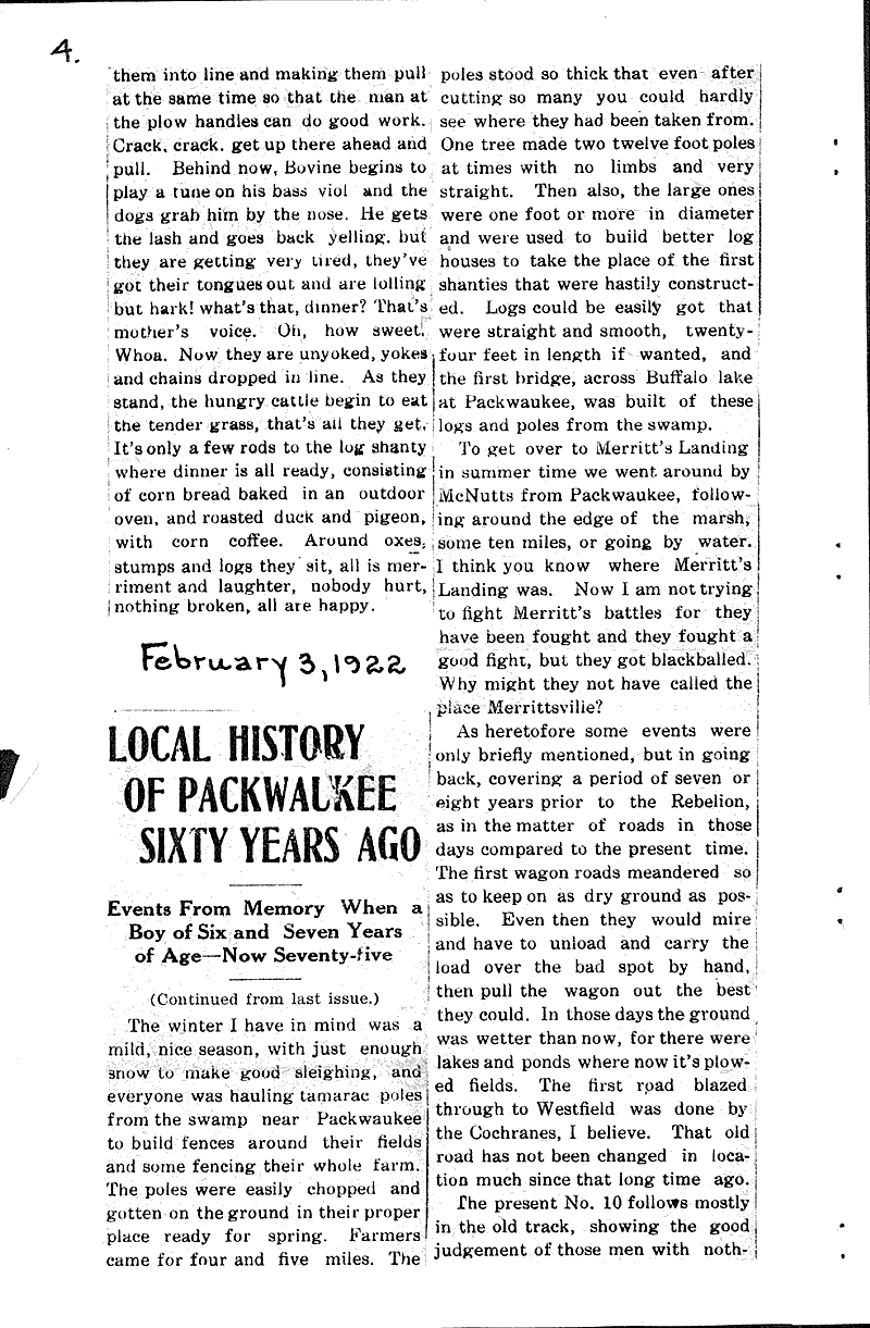  Source: Marquette County Epitome Date: 1922-01-13