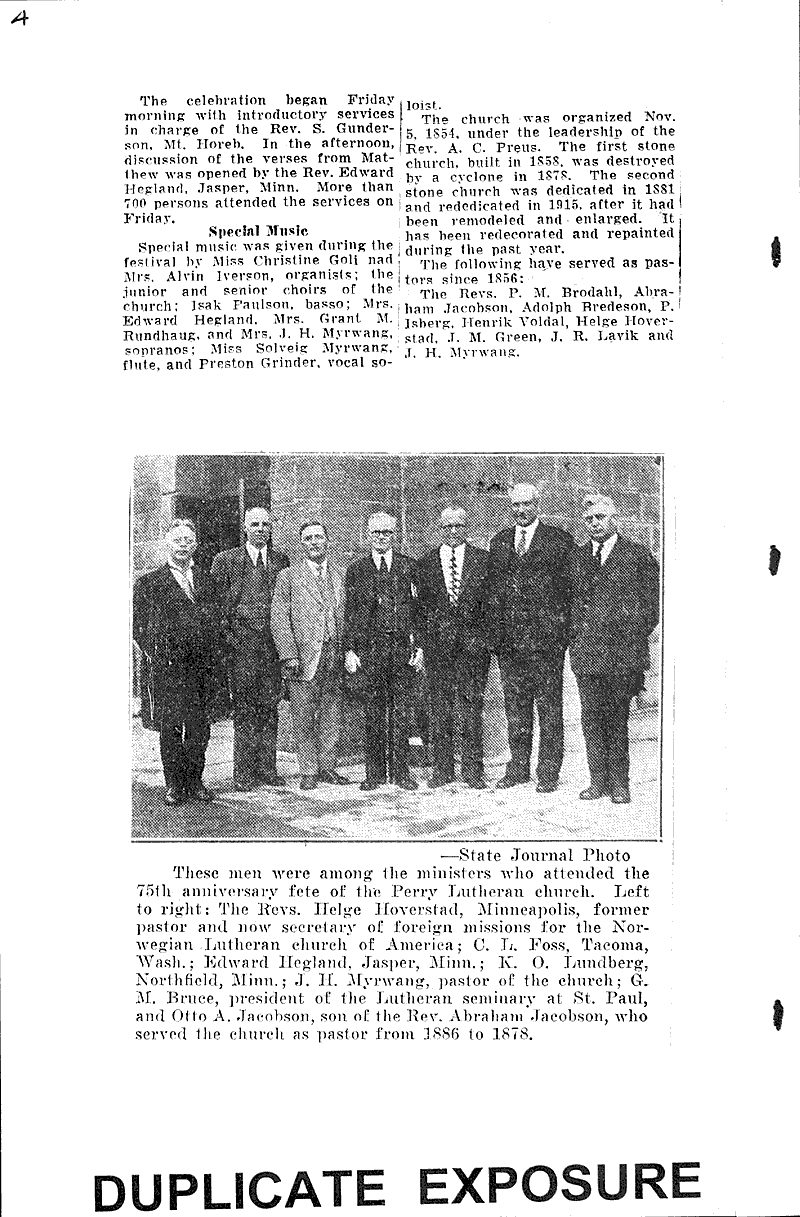  Source: Fennimore Times Topics: Church History Date: 1930-06-04