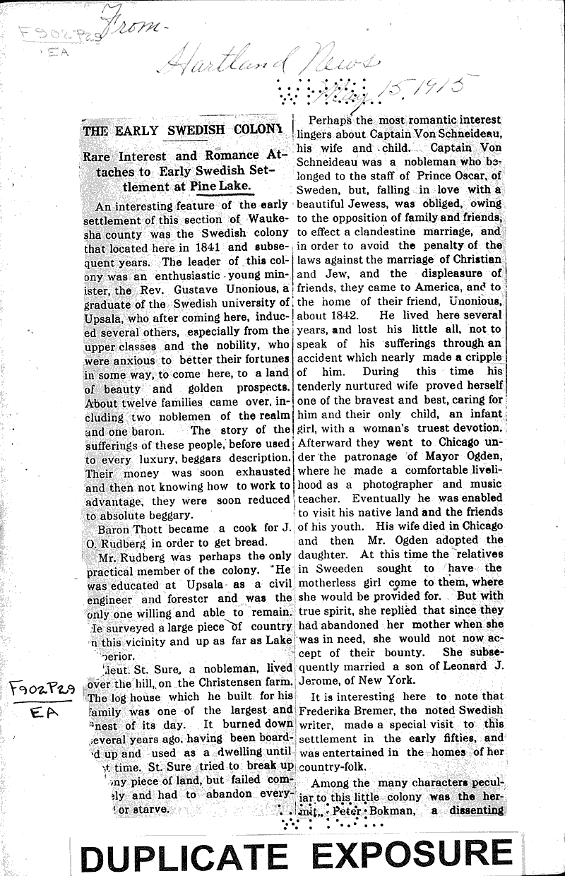  Source: Hartland News Topics: Immigrants Date: 1915-05-15