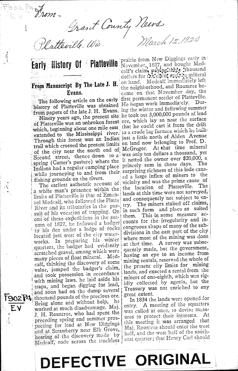  Source: Grant County News Date: 1920-03-12
