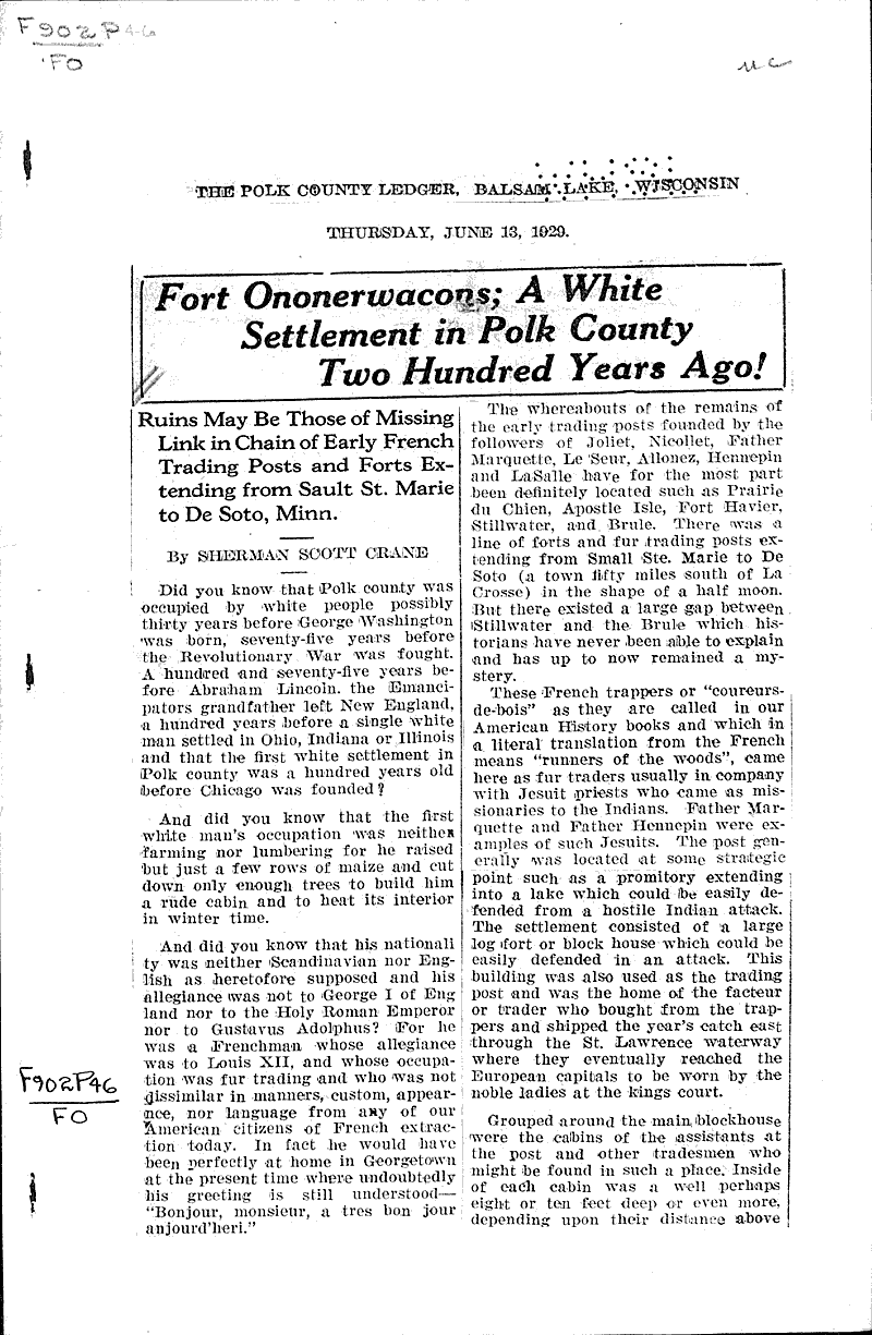  Source: Polk County Ledger Topics: Government and Politics Date: 1929-06-13