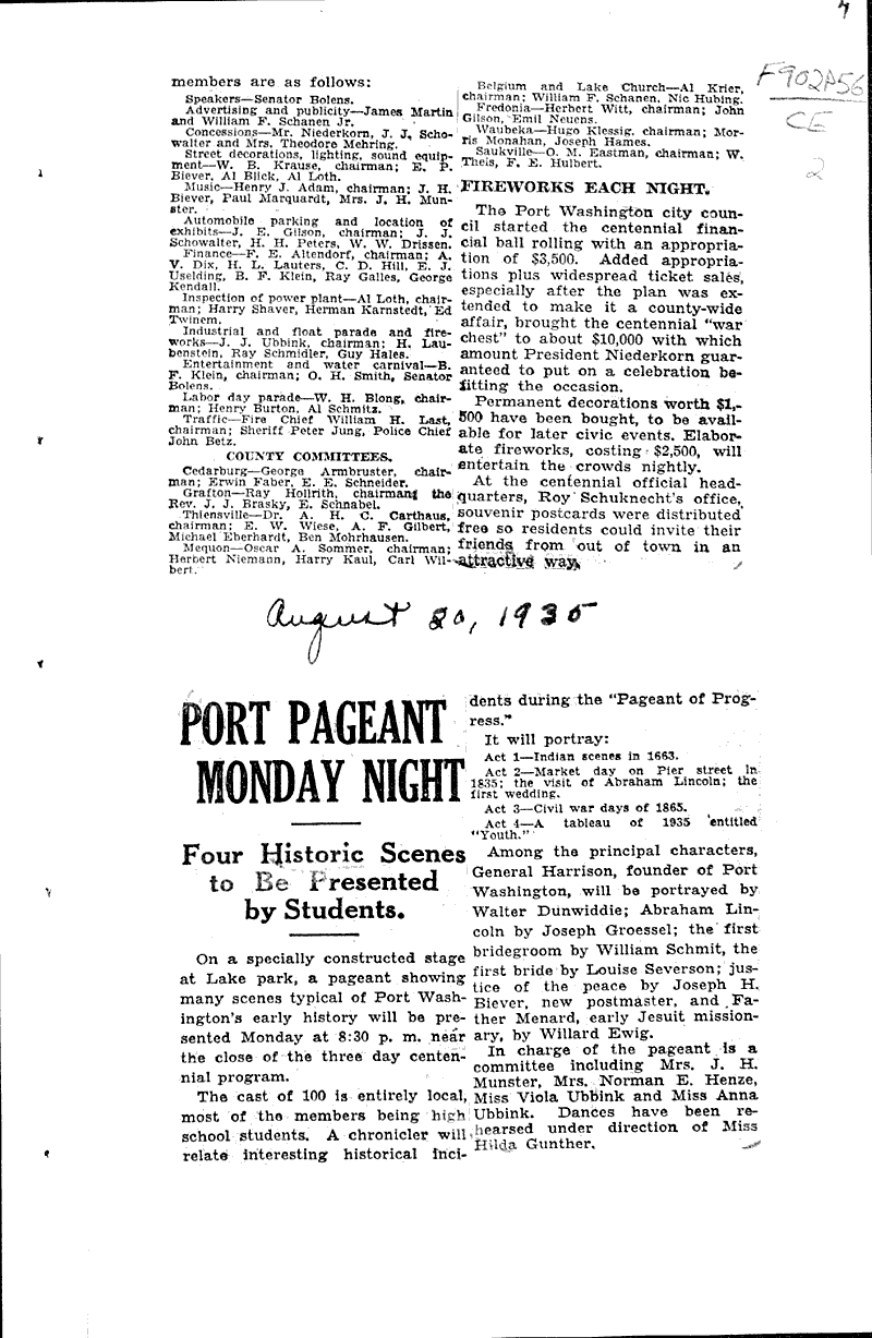  Source: Port Washington Herald Date: 1935-02-13