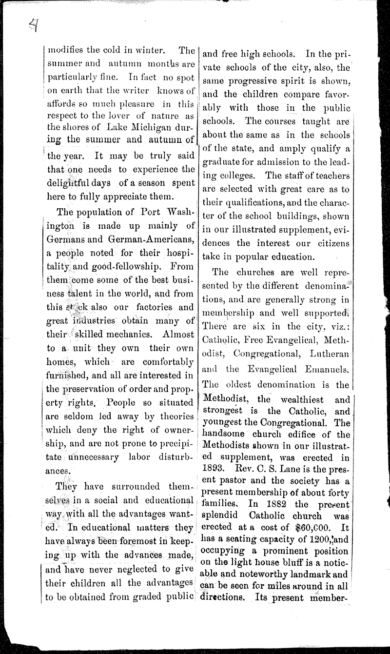  Source: Port Washington Star Date: 1898-07-04