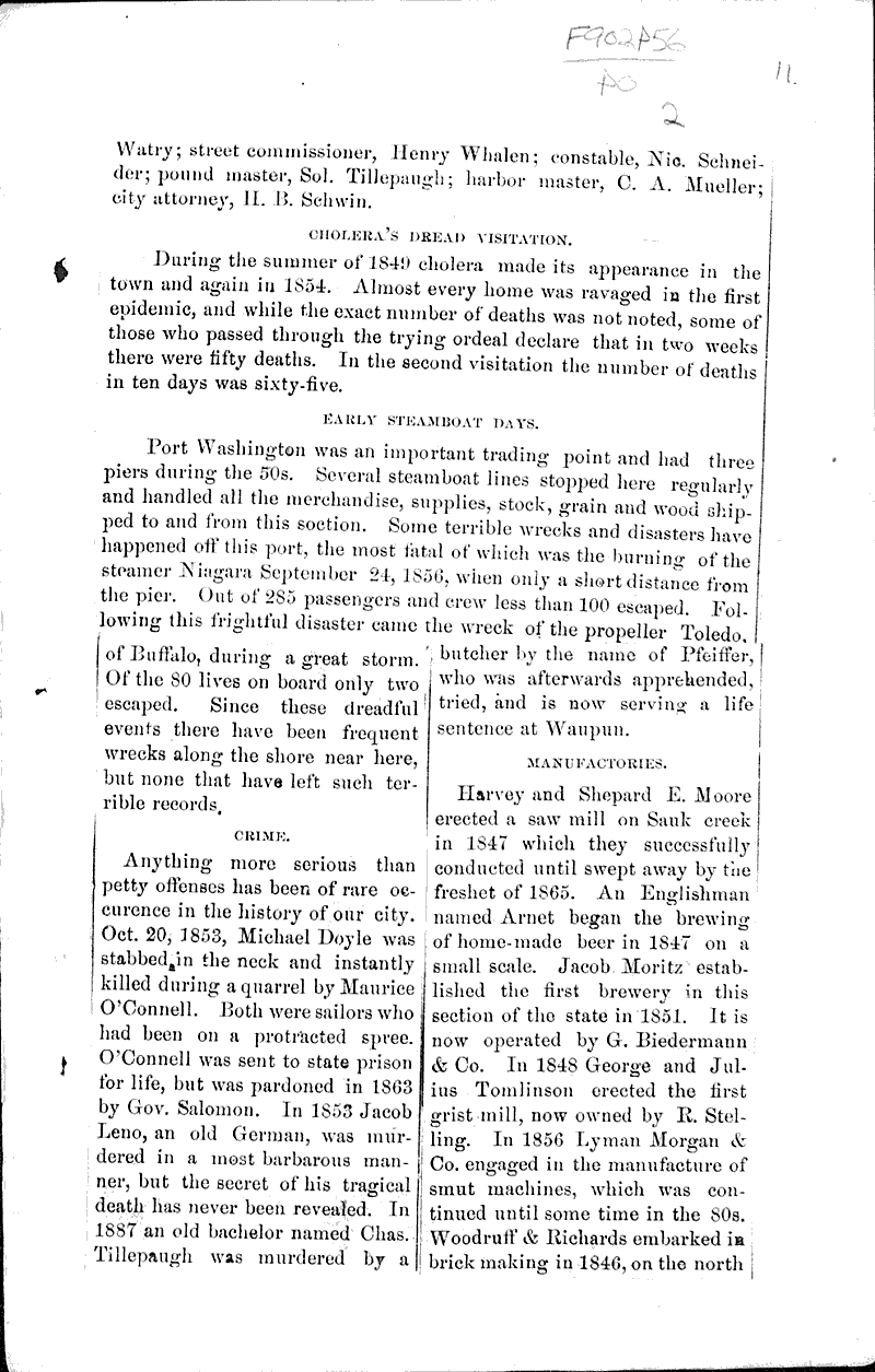  Source: Port Washington Star Date: 1898-07-04