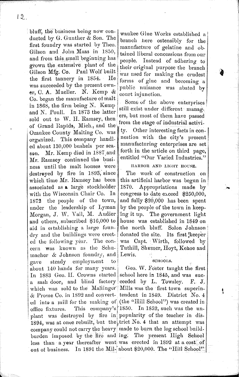  Source: Port Washington Star Date: 1898-07-04