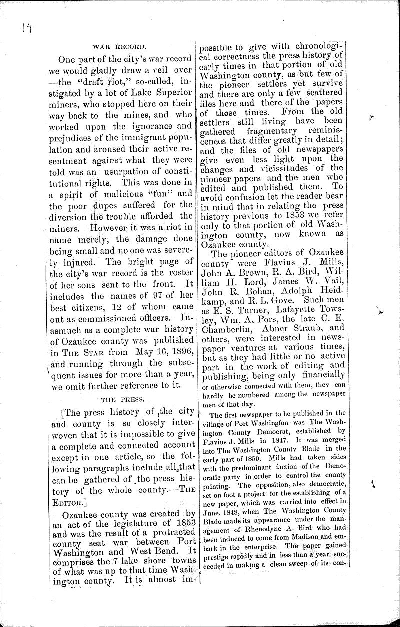  Source: Port Washington Star Date: 1898-07-04