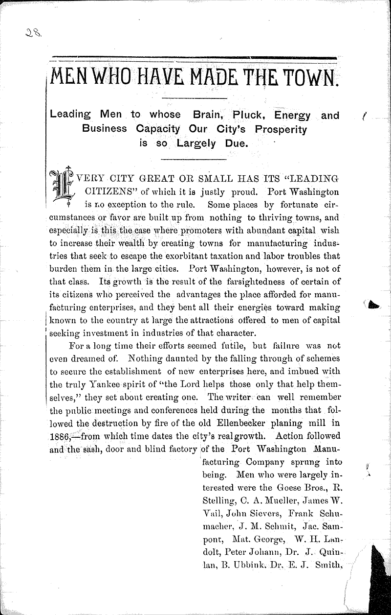  Source: Port Washington Star Date: 1898-07-04