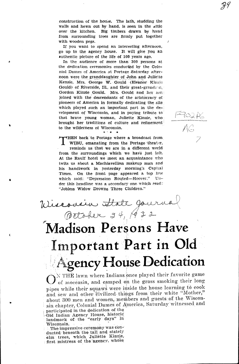  Source: Capital Times Topics: Indians and Native Peoples Date: 1932-10-05