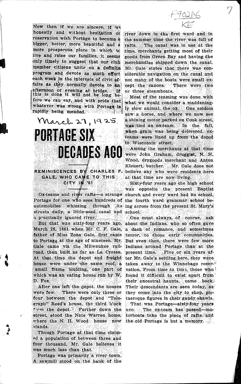  Source: Portage Register-Democrat Topics: Government and Politics Date: 1922-10-20