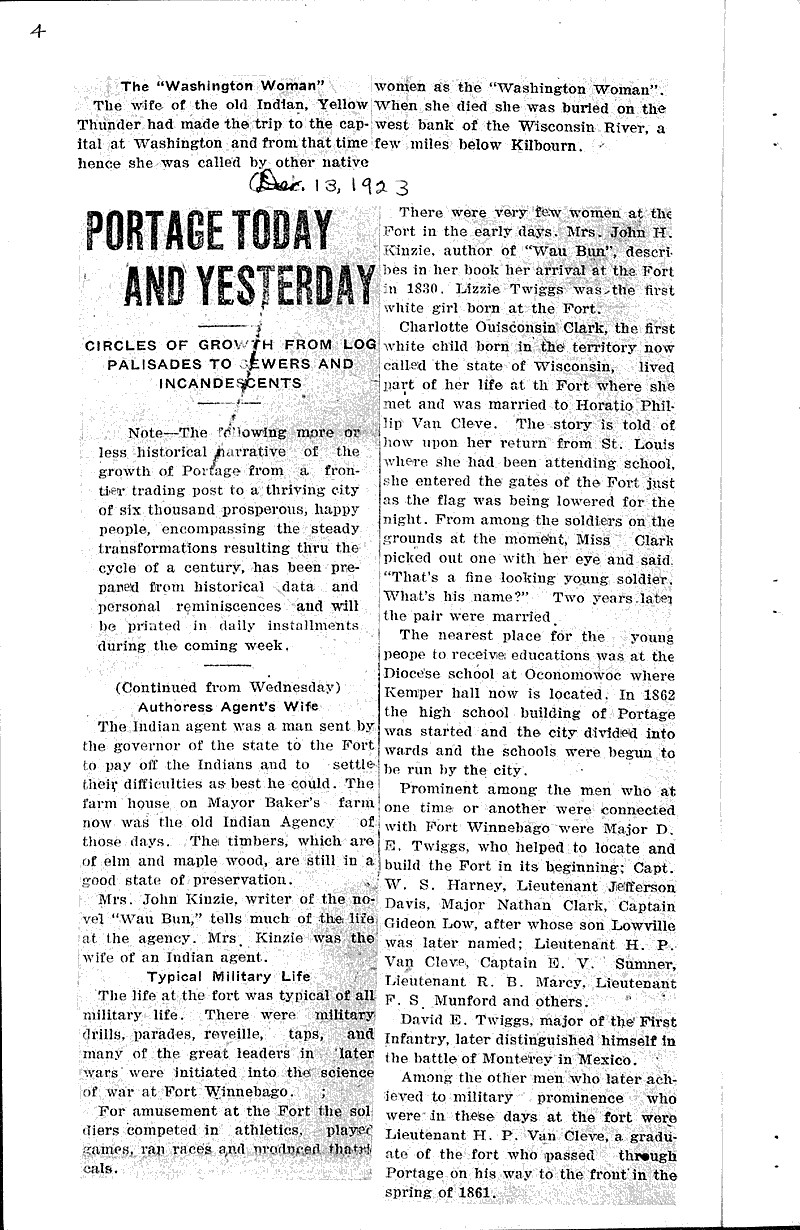  Source: Portage Register-Democrat Topics: Industry Date: 1923-12-11
