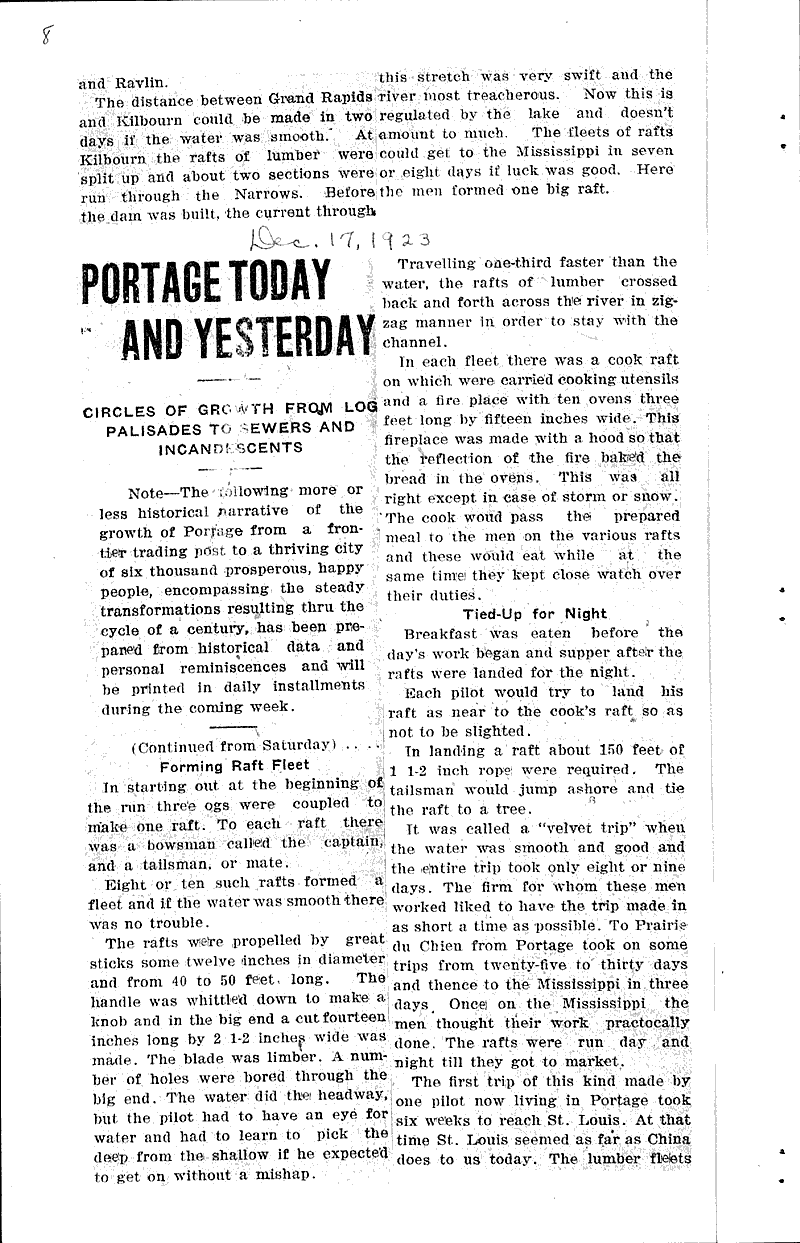  Source: Portage Register-Democrat Topics: Industry Date: 1923-12-11