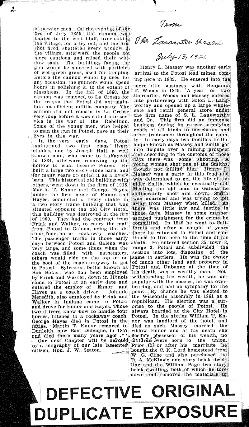  Source: Lancaster Herald Topics: Industry Date: 1921-03-02