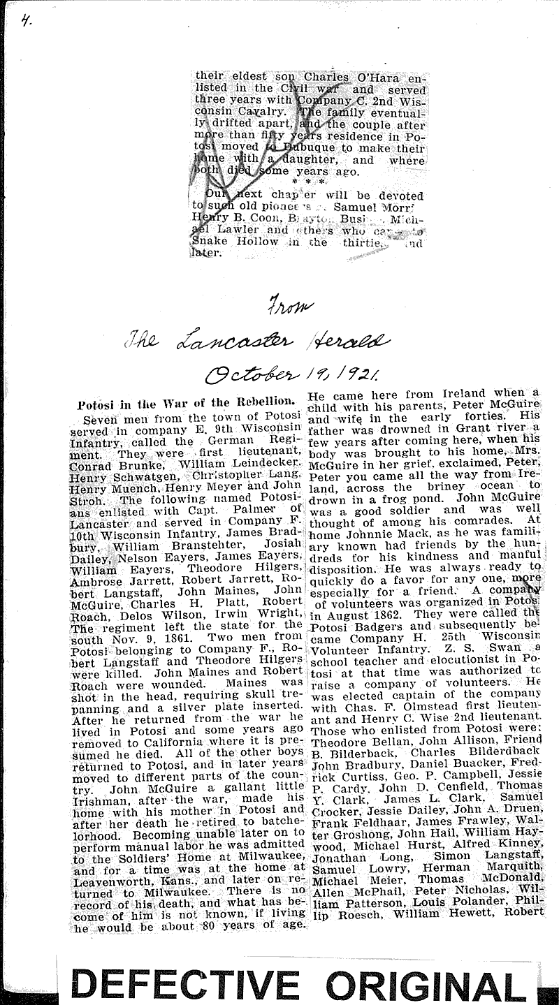  Source: Lancaster Herald Topics: Industry Date: 1921-03-02