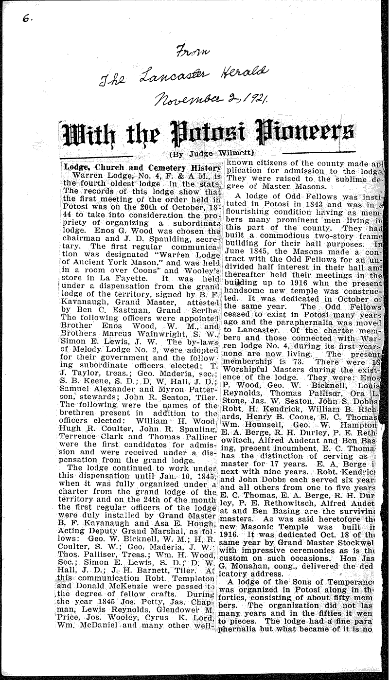  Source: Lancaster Herald Topics: Industry Date: 1921-03-02