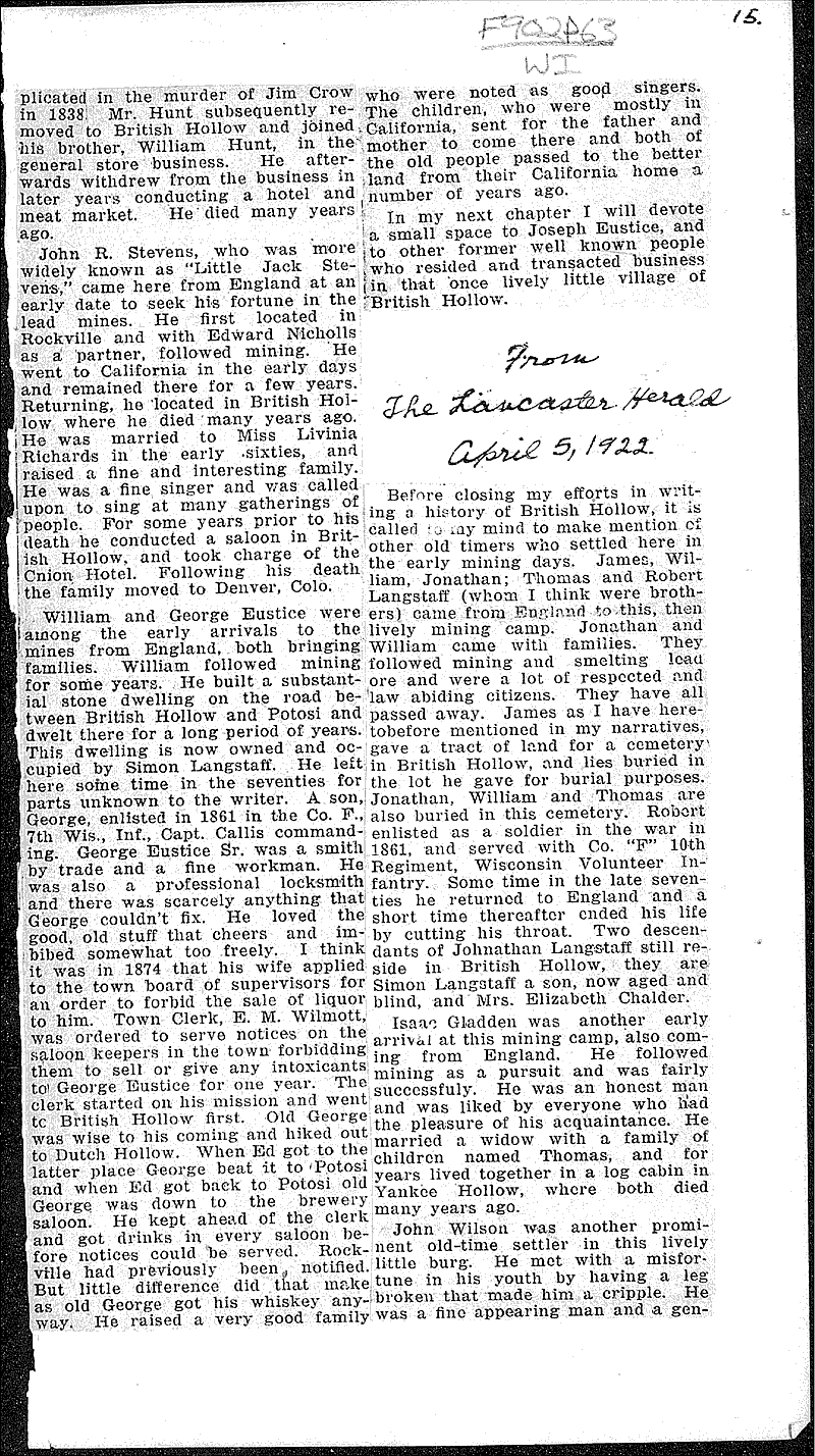  Source: Lancaster Herald Topics: Industry Date: 1921-03-02