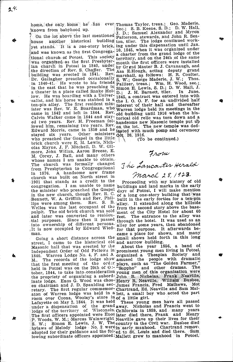  Source: Lancaster Herald Topics: Industry Date: 1921-03-02