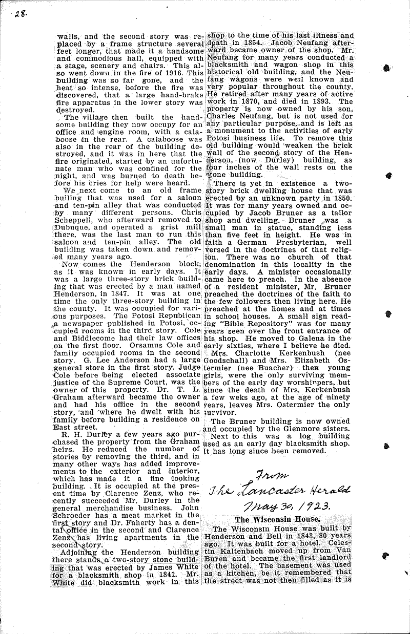 Source: Lancaster Herald Topics: Industry Date: 1921-03-02