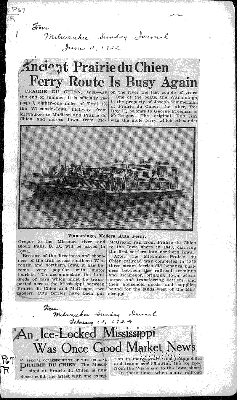  Source: Milwaukee Sunday Journal Topics: Transportation Date: 1922-06-11