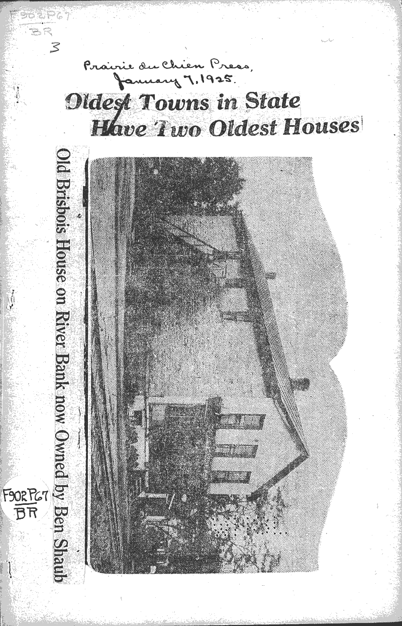  Source: Prairie du Chien press Topics: Architecture Date: 1925-01-07