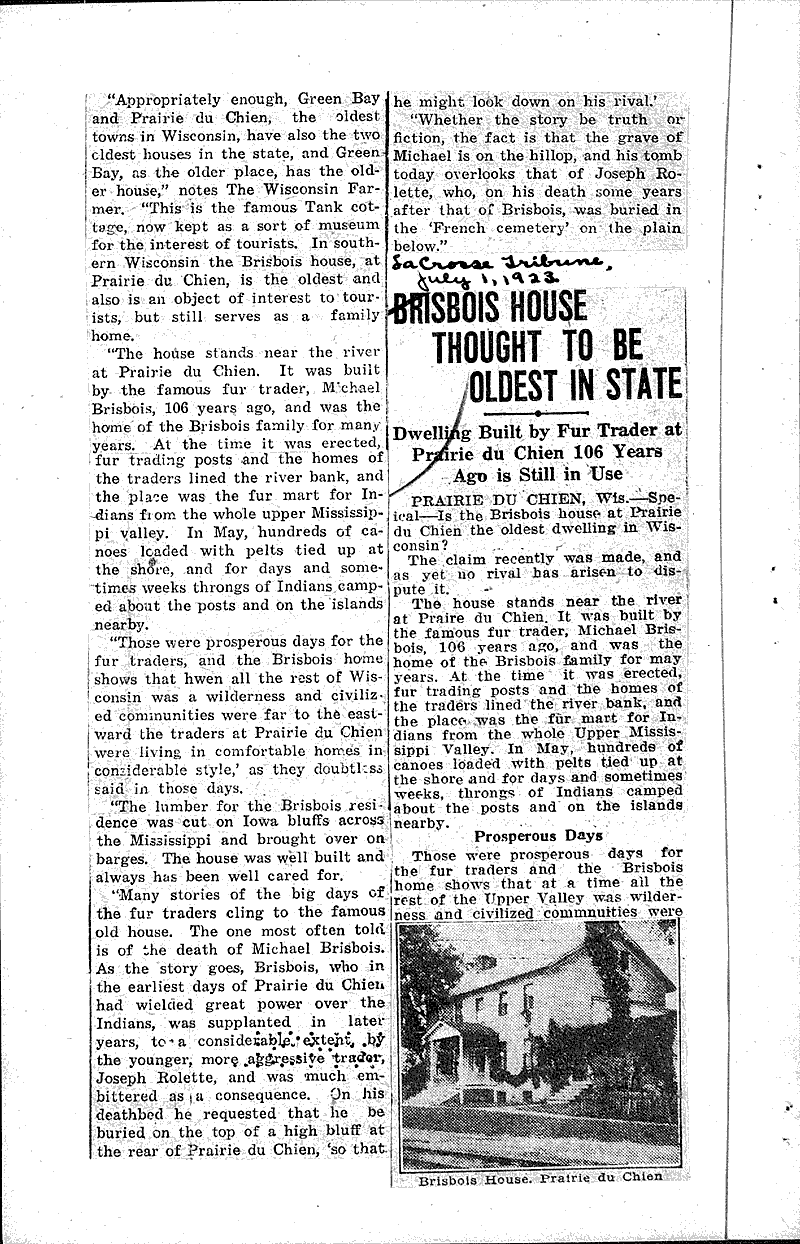  Source: La Crosse Tribune Topics: Architecture Date: 1923-07-01