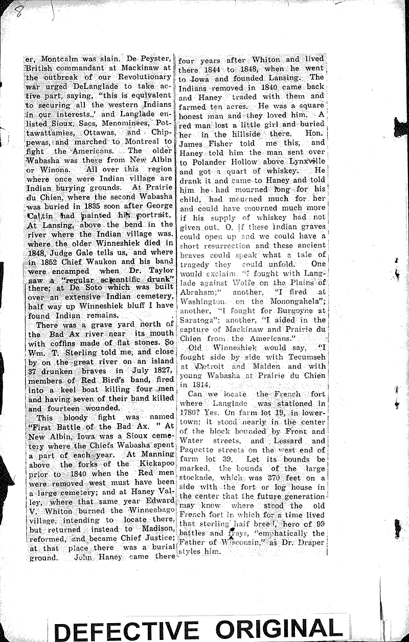 The Dousman chateau and early legends Newspaper Article/Clipping