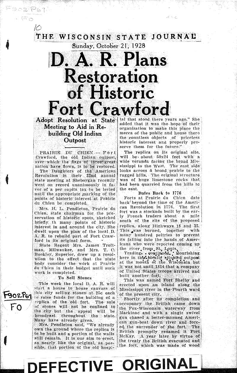  Source: Wisconsin State Journal Topics: Architecture Date: 1928-10-21