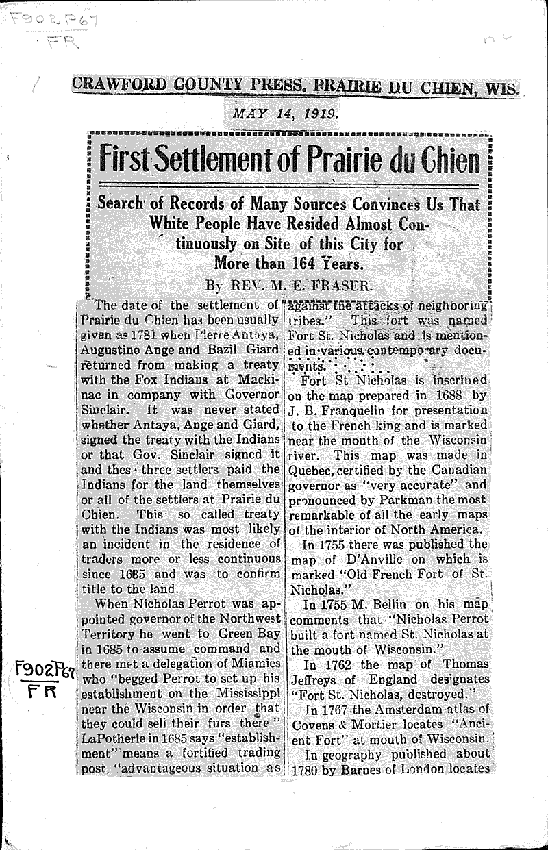  Source: Crawford County Press Date: 1919-05-14