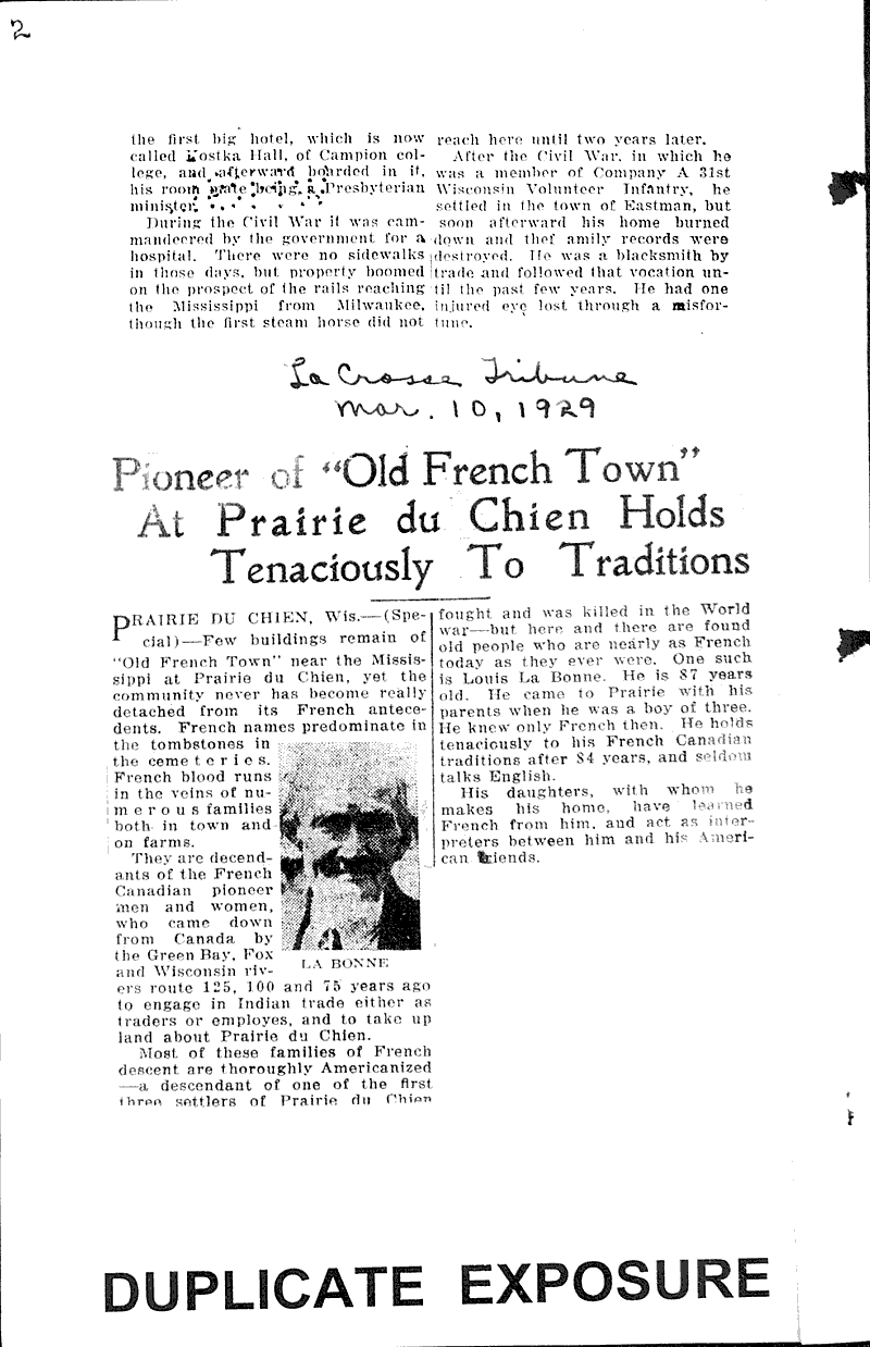  Source: La Crosse Tribune Date: 1929-03-10