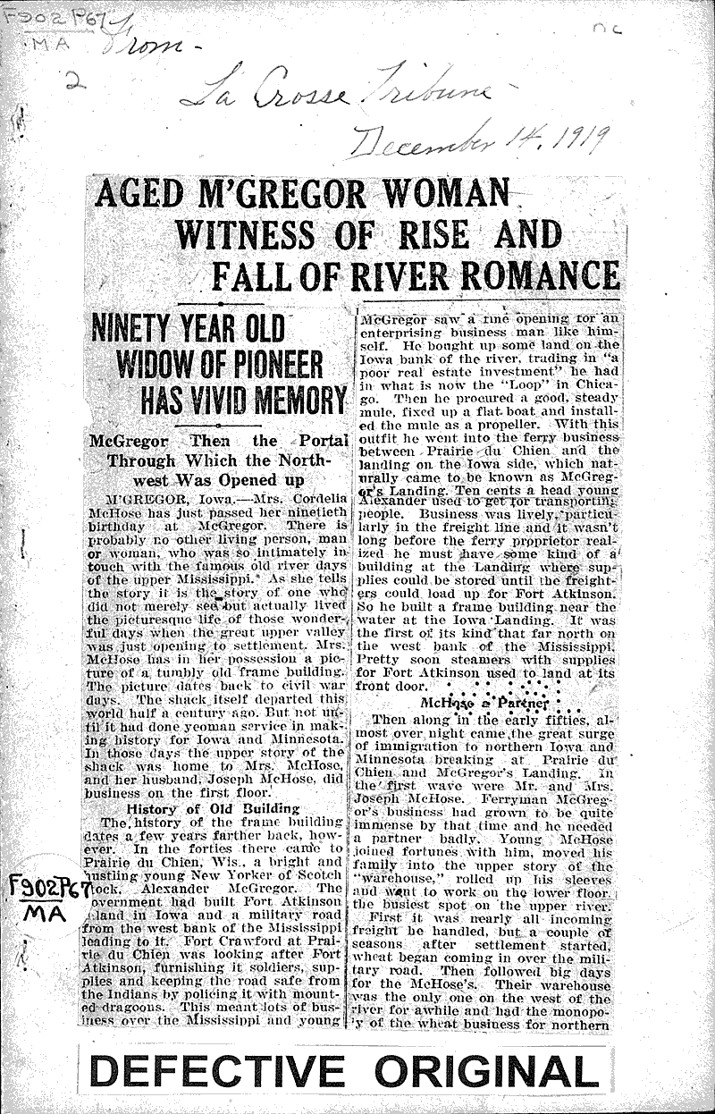  Source: La Crosse Tribune Date: 1919-12-14