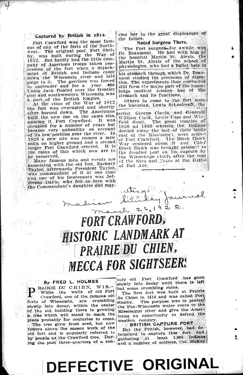  Source: Wisconsin State Journal Topics: Architecture Date: 1922-03-26