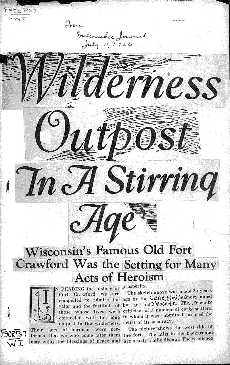  Source: Milwaukee Journal Topics: Architecture Date: 1926-07-11
