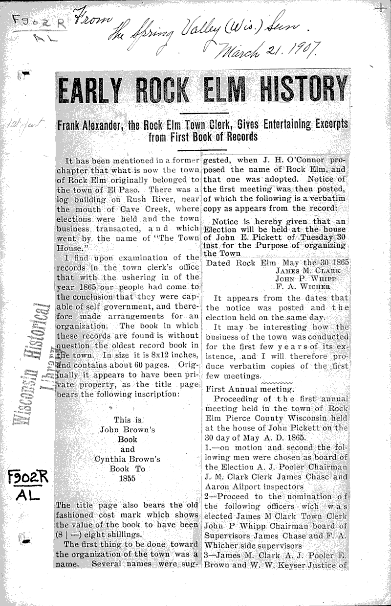  Source: Spring Valley Sun Date: 1907-03-21