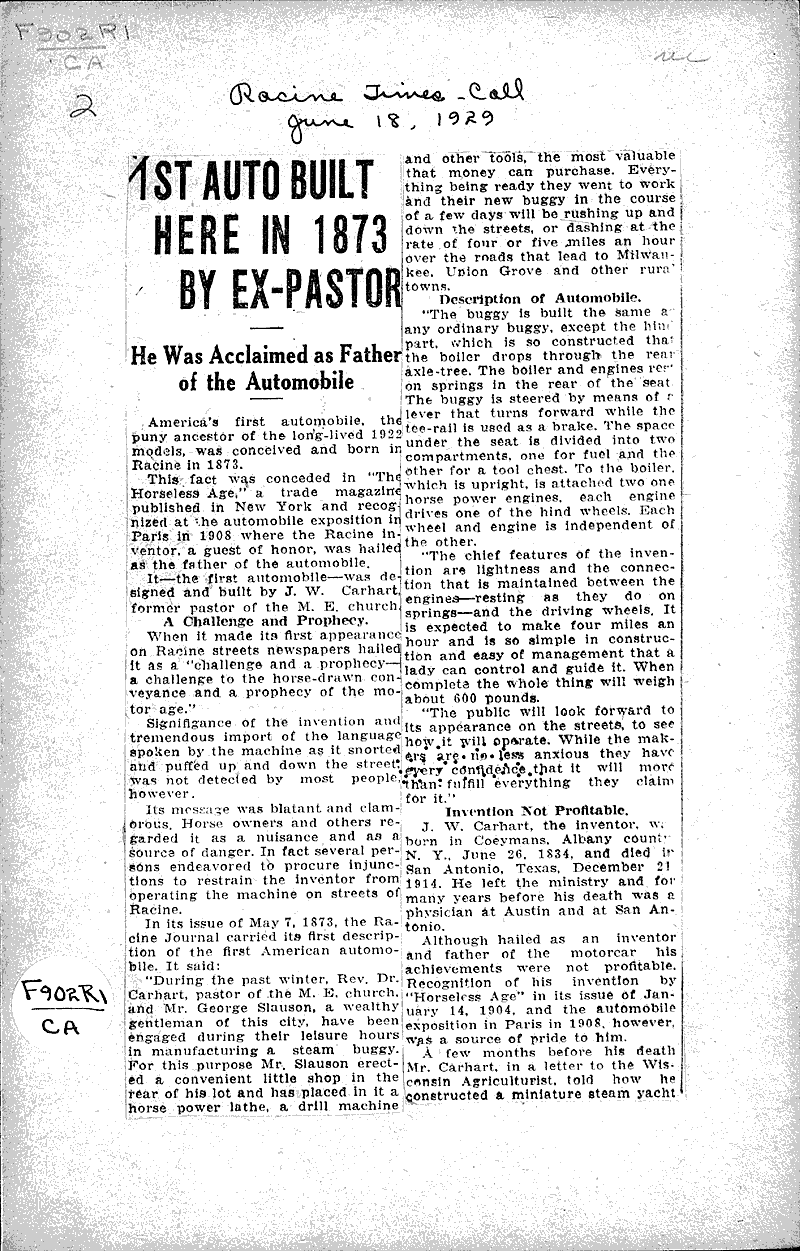  Source: Racine Times Call Topics: Industry Date: 1929-06-18