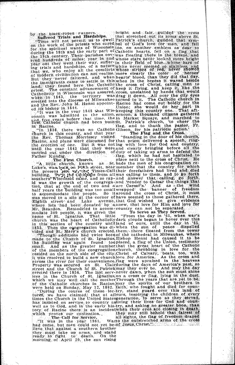  Source: Racine Journal Topics: Church History Date: 1921-03-19