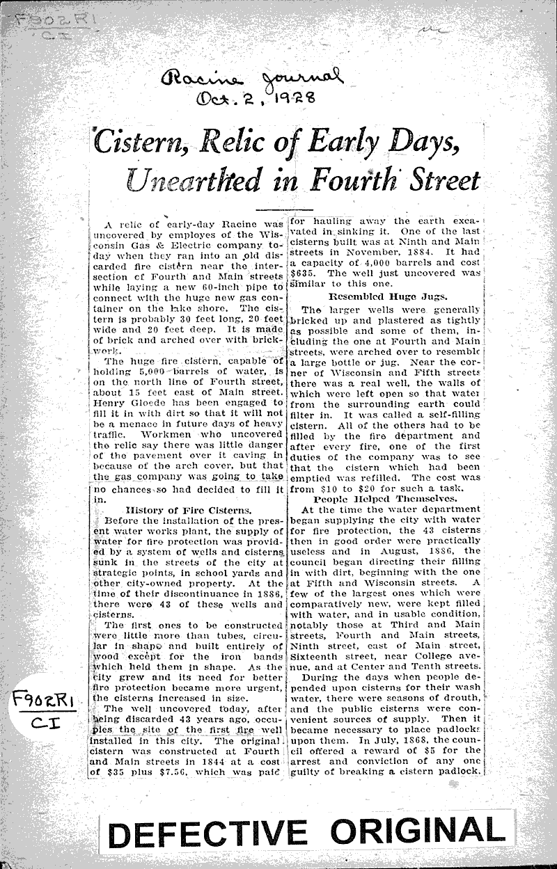  Source: Racine Journal Date: 1928-10-02