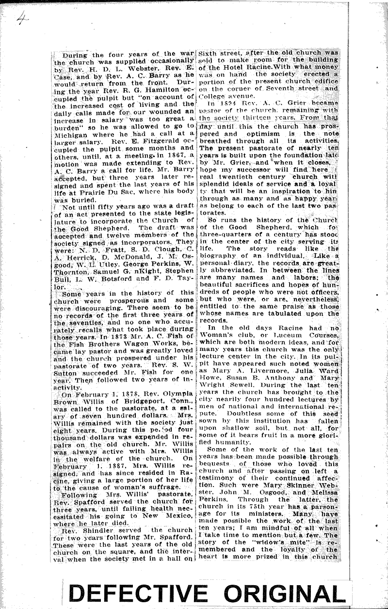  Source: Racine Call Topics: Church History Date: 1917-10-02