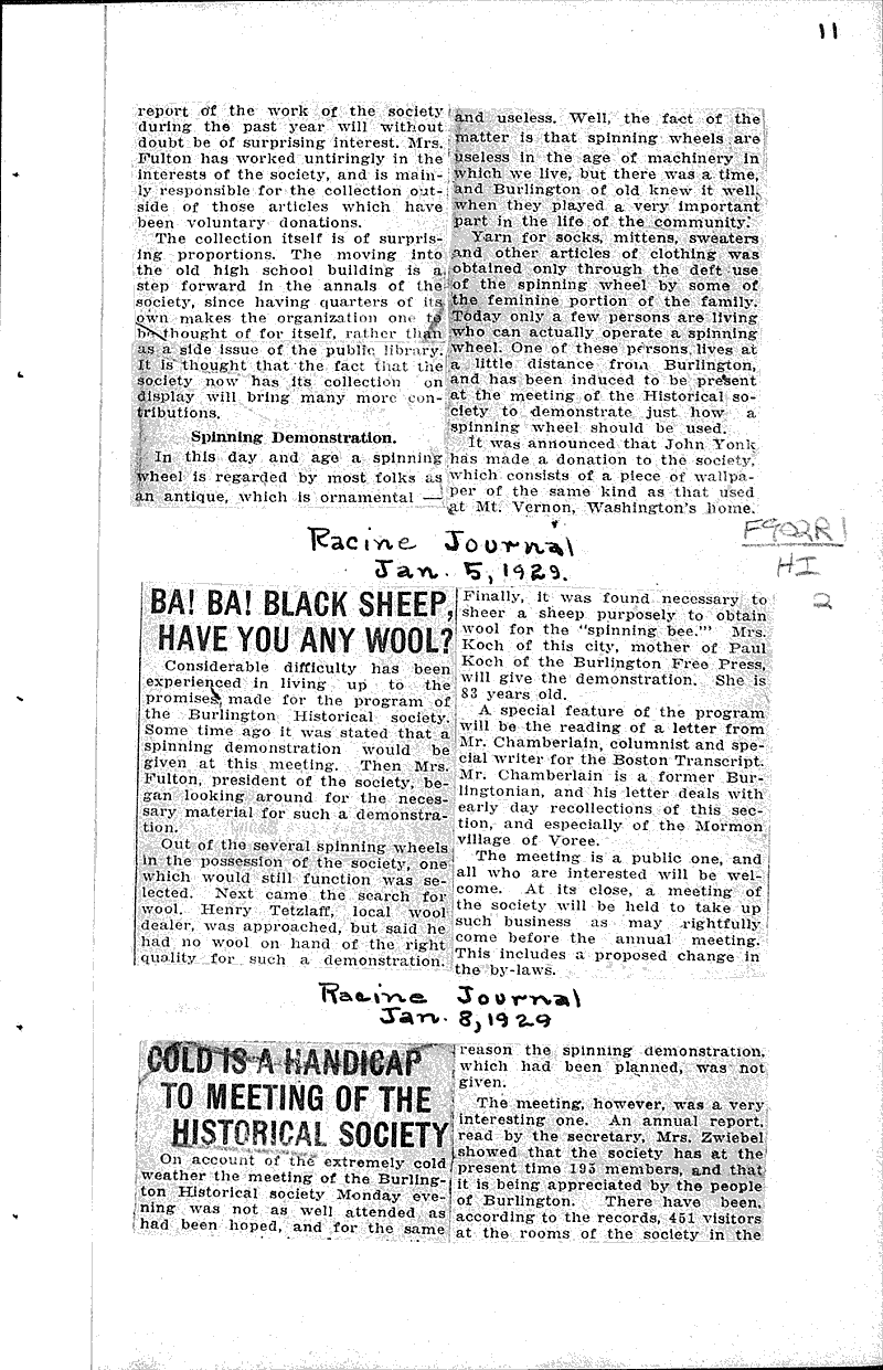  Source: Racine Journal Topics: Education Date: 1929-01-05