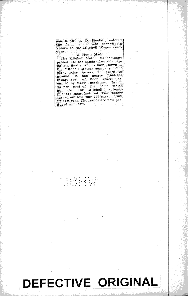  Source: Racine Call Topics: Industry Date: 1922-05-05