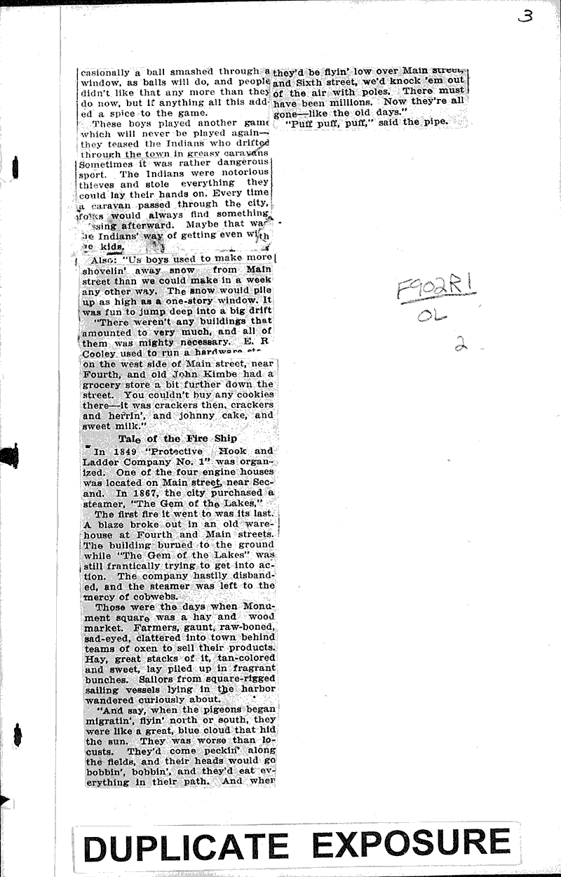 "Old timer" recalls days when the streets of Racine were unlighted