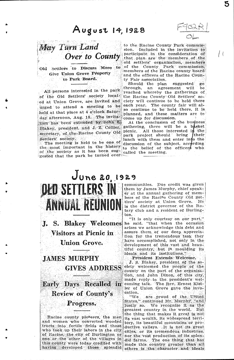 Source: Racine Call Date: 1928-06-22