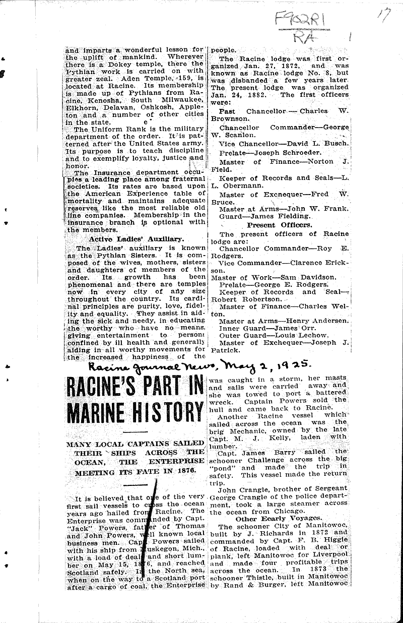  Source: Racine Journal Date: 1924-02-14