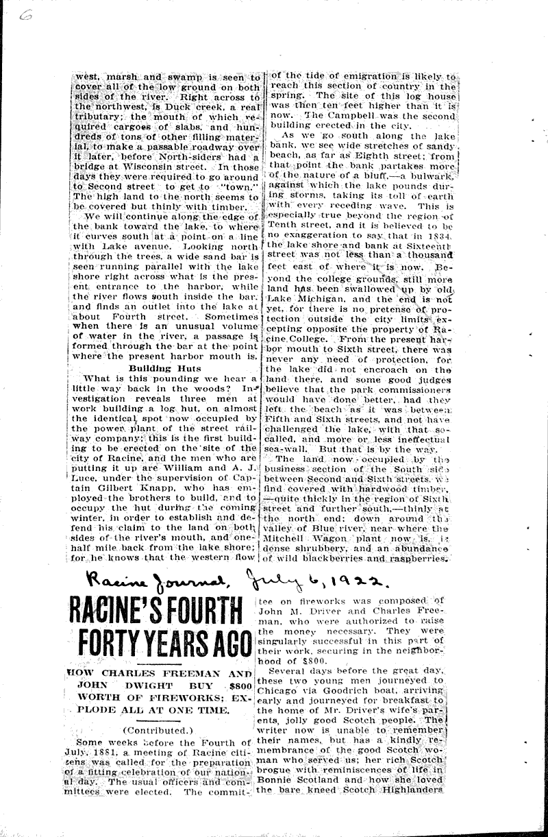  Source: Racine Journal Date: 1922-07-06
