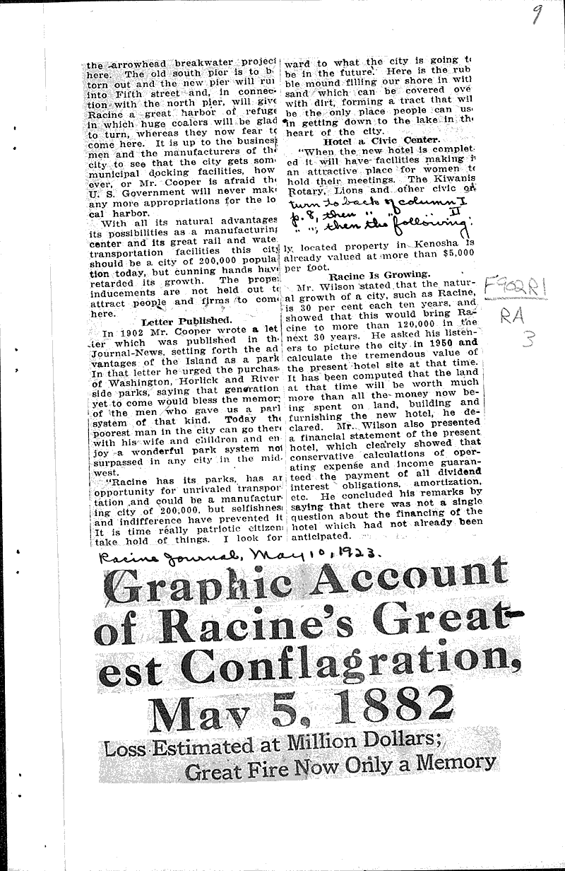  Source: Racine Journal Date: 1923-05-10