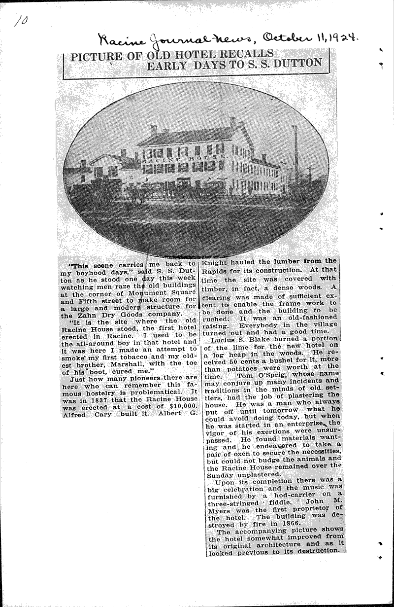  Source: Racine Journal-News Topics: Architecture Date: 1924-10-11